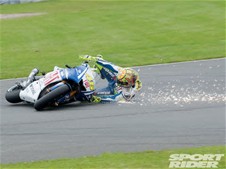 Valentino Rossi Crashes