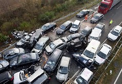 Car Pile Up Accident
